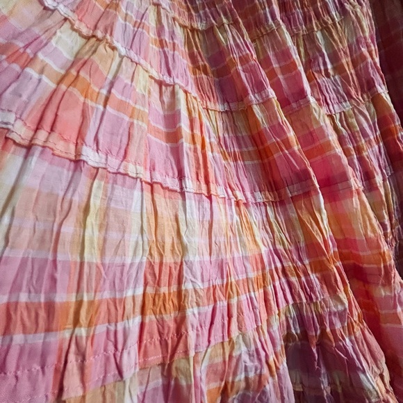 Jones New York Sport Pastel Plaid Full Tiered Skirt SZ 10 - Picture 5 of 7